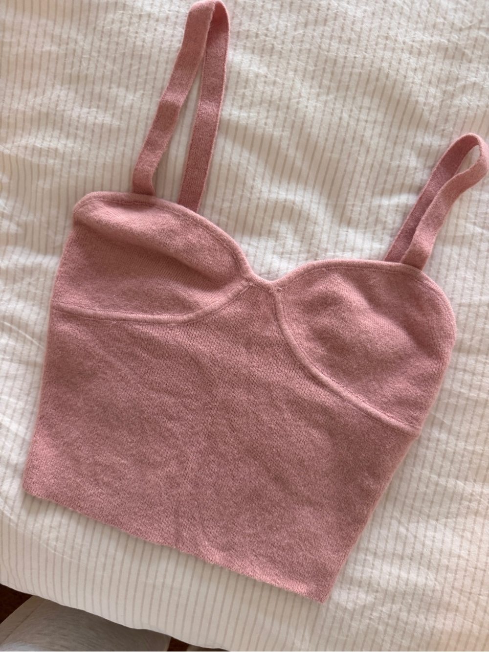 Wilfred Dusty Pink Knit Bustier Tank